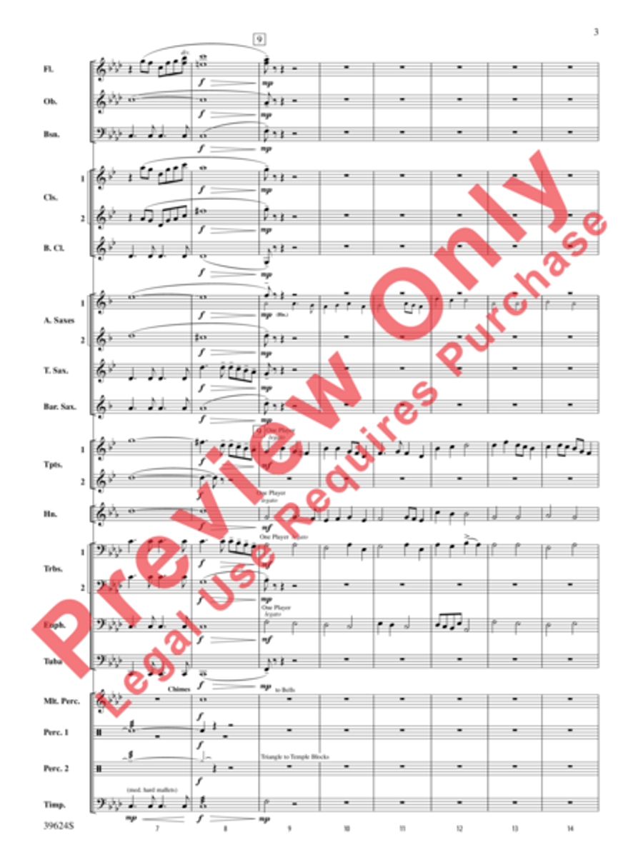 Cradle Hymn Concert Band scores gallery preview page 4