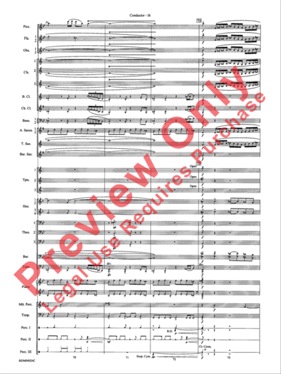 Ithaca (from The Odyssey (Symphony No. 2)) Concert Band scores gallery preview page 20