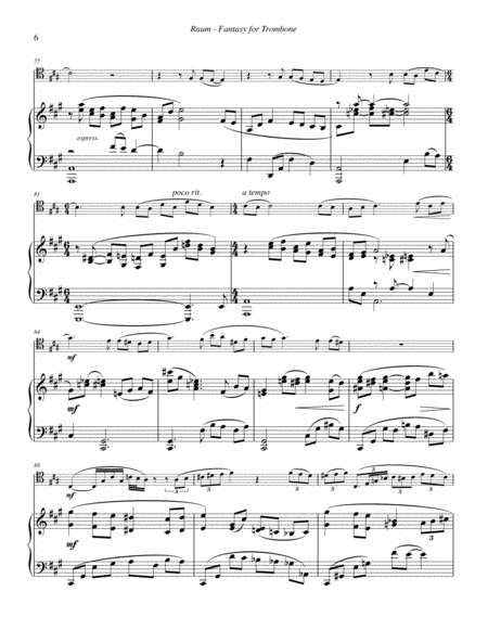 Fantasy for Trombone and Piano