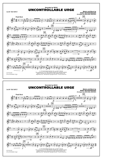 Uncontrollable Urge - 3rd Bb Trumpet