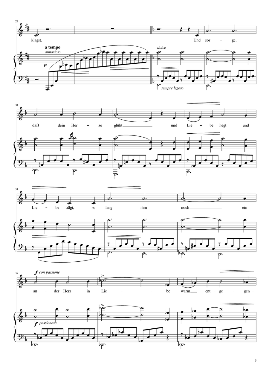 O lieb so lang du lieben kannst (Franz Liszt) [Low Voice; key: D] Low Voice scores gallery preview page 3