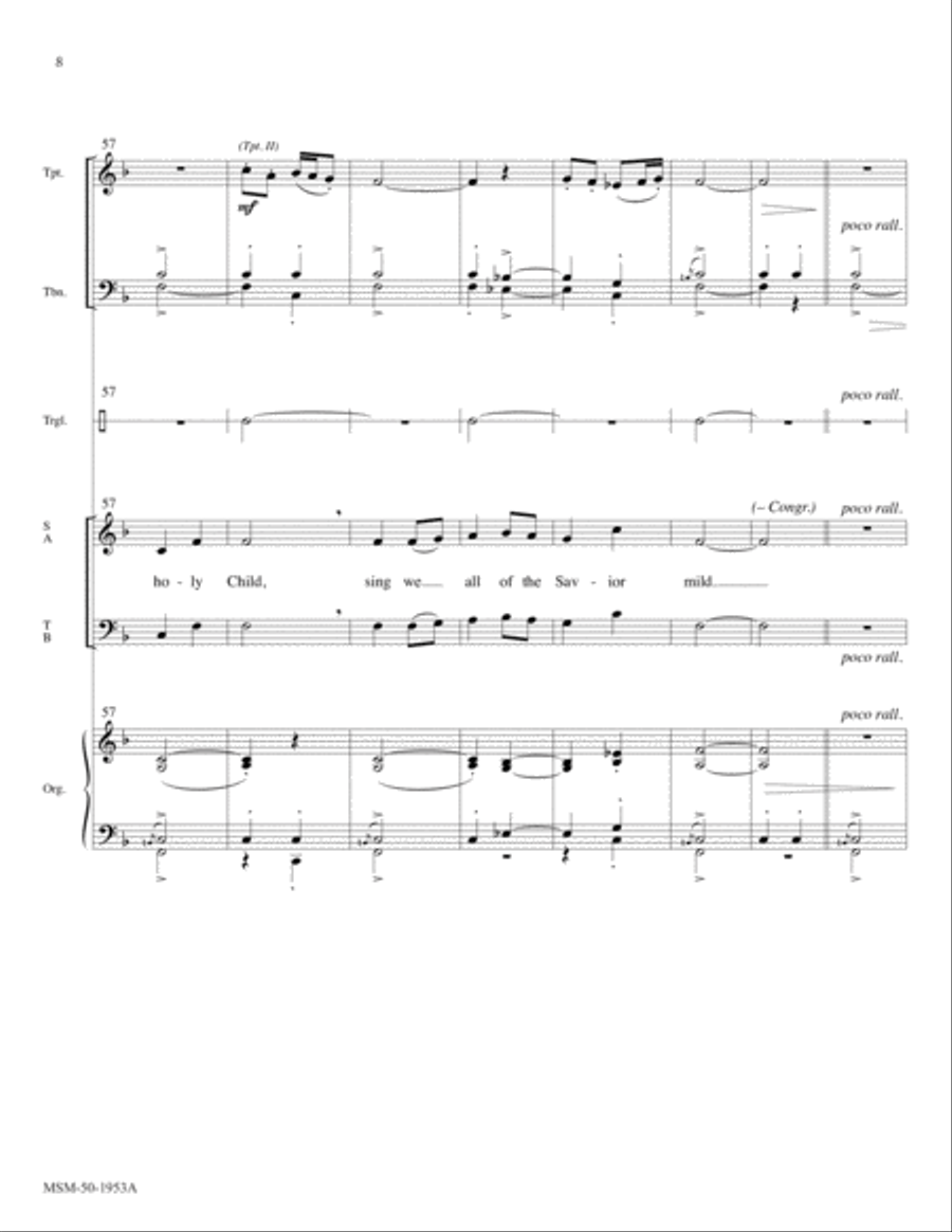 He Is Born (Downloadable Brass & Percussion Score) 4-Part scores gallery preview page 6