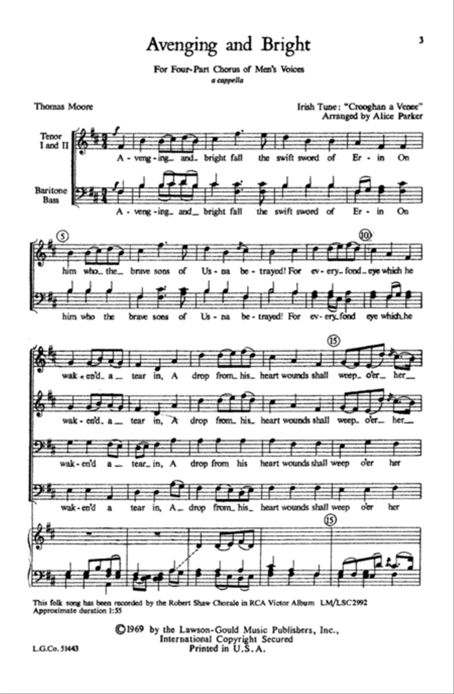 Avenging and Bright Men's Choir scores gallery preview page 8