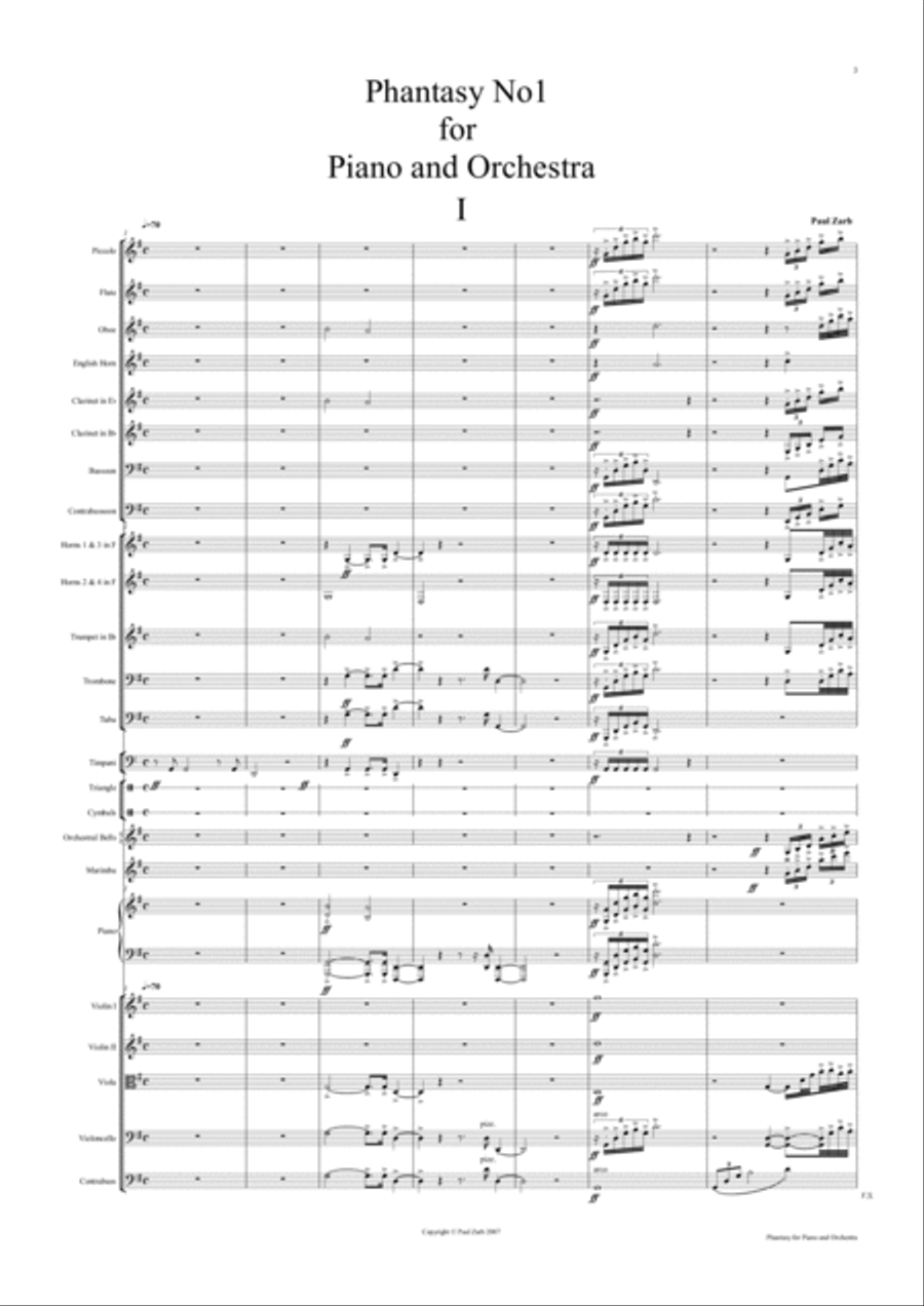 Phantasy No 1 for Piano and Orchestra (IBLA 2016) Full Orchestra scores gallery preview page 3