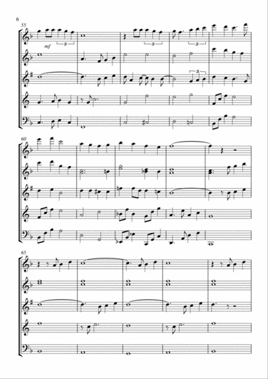 A Whole New World (from 'Aladdin') A Whole New World (from 'Aladdin') Woodwind Quintet scores gallery preview page 6