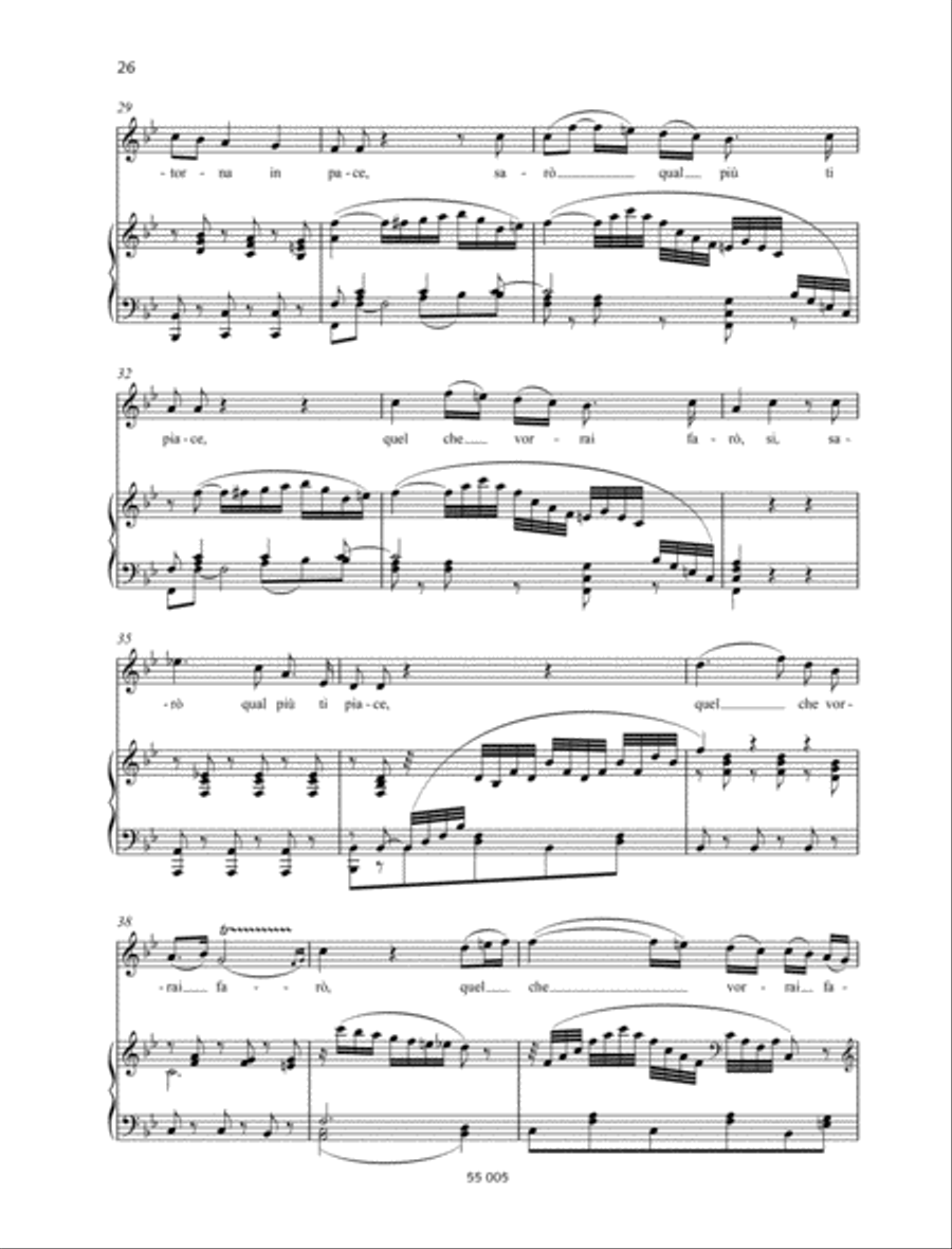 Parto, ma tu, ben mio Mezzo-Soprano Voice scores gallery preview page 3