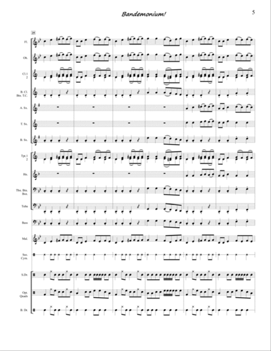 Bandemonium! Bandemonium! Concert Band scores gallery preview page 6