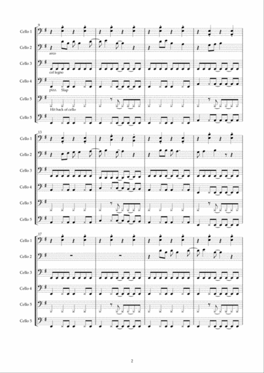 Andy Warhol Cello Solo scores gallery preview page 2