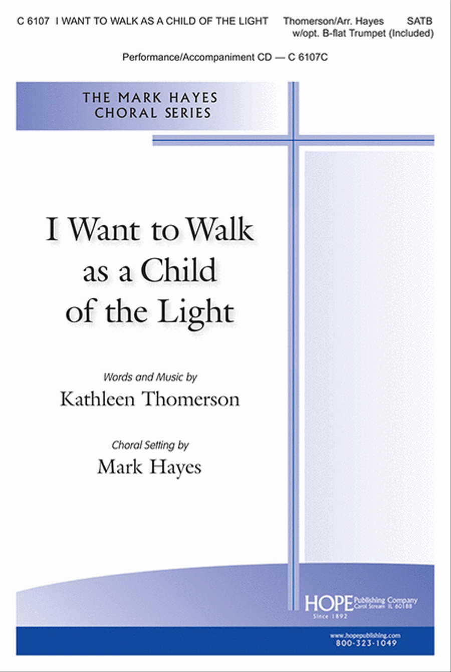 I Want to Walk as a Child of the Light 4-Part scores gallery preview page 1