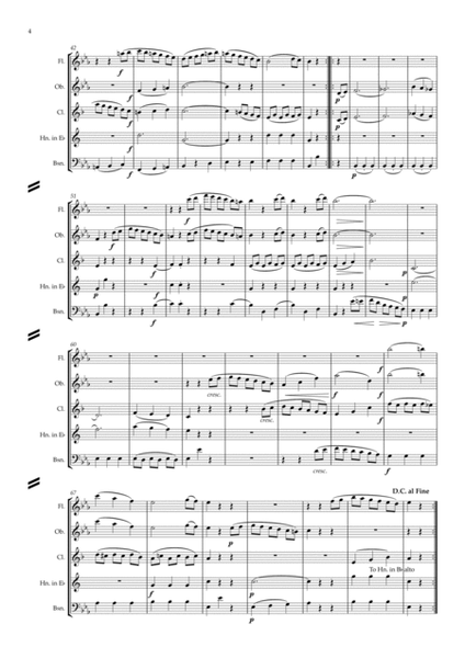 Mozart: Divertimento No.2 from “Five Divertimenti for 3 basset horns” K439b - wind quintet image number null