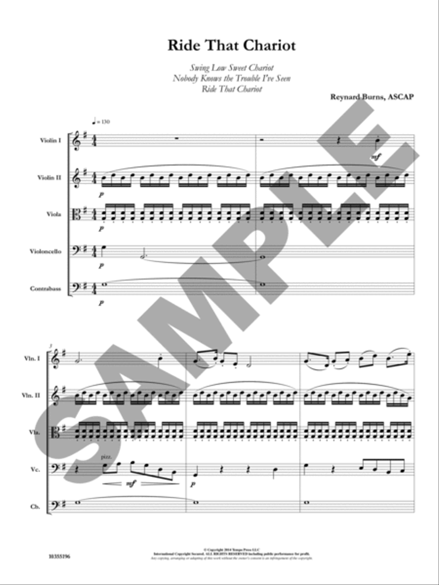 Ride that Chariot Ride that Chariot Orchestra scores gallery preview page 2