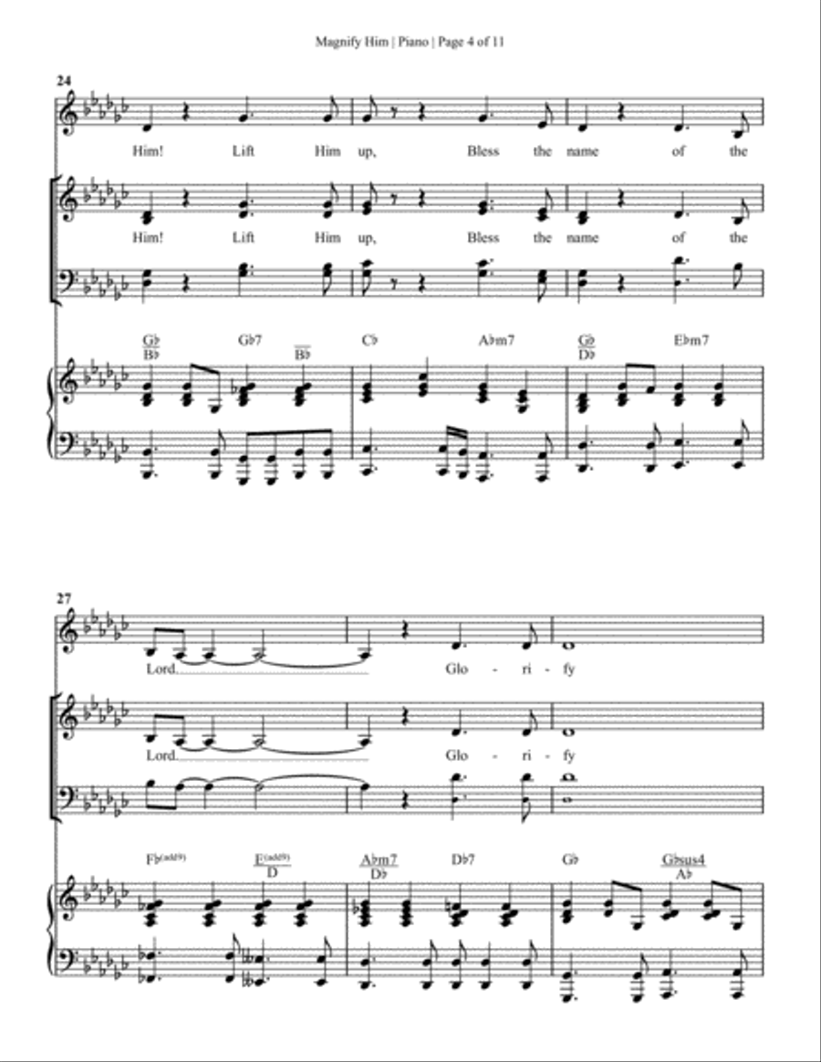 Magnify Him 4-Part scores gallery preview page 5