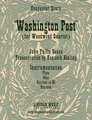 Book cover for March - Washington Post March (for Woodwind Quartet)