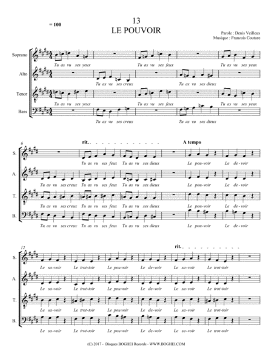 LE POUVOIR 4-Part scores gallery preview page 1