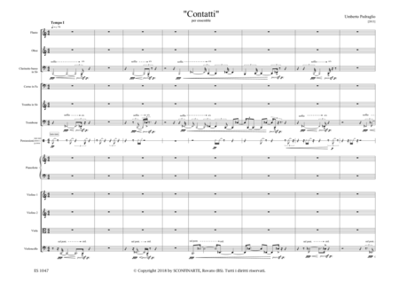 Umberto Pedraglio: CONTATTI (ES 1047) per Ensemble
