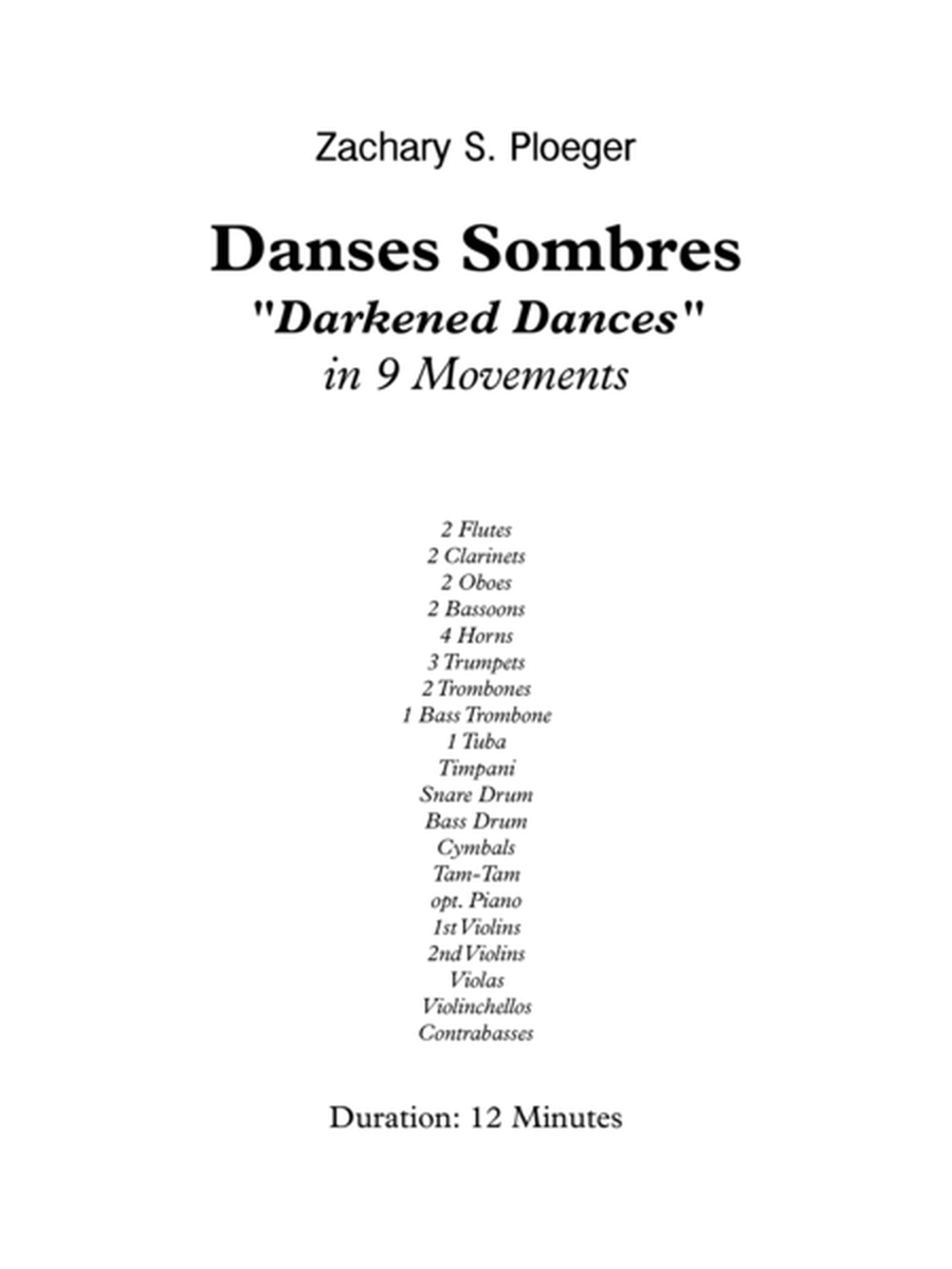 Darkened Dances (Score)