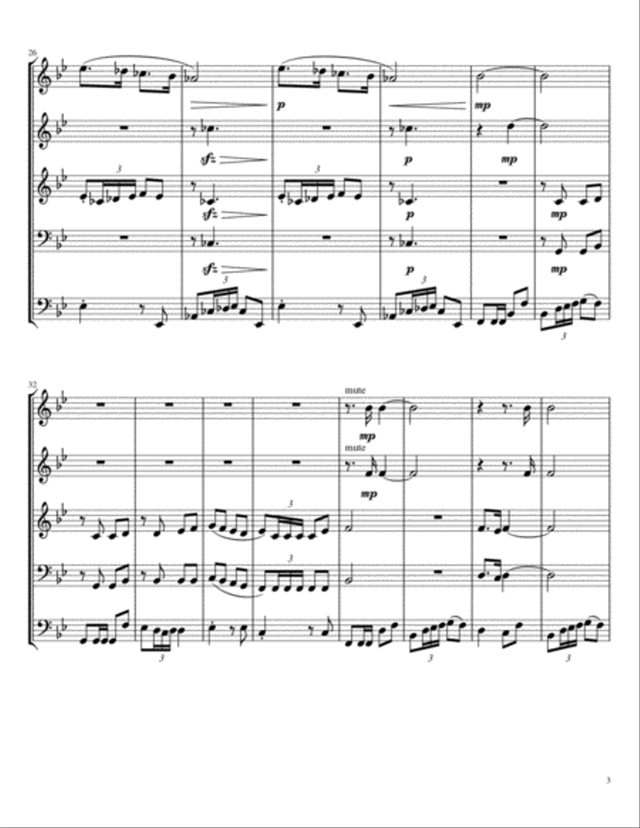 Time Marches On Brass Ensemble scores gallery preview page 3