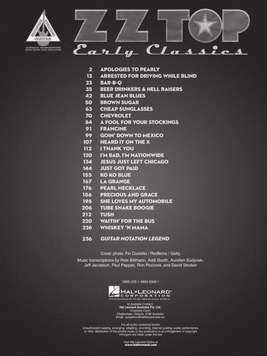 ZZ Top – Early Classics Electric Guitar scores gallery preview page 3