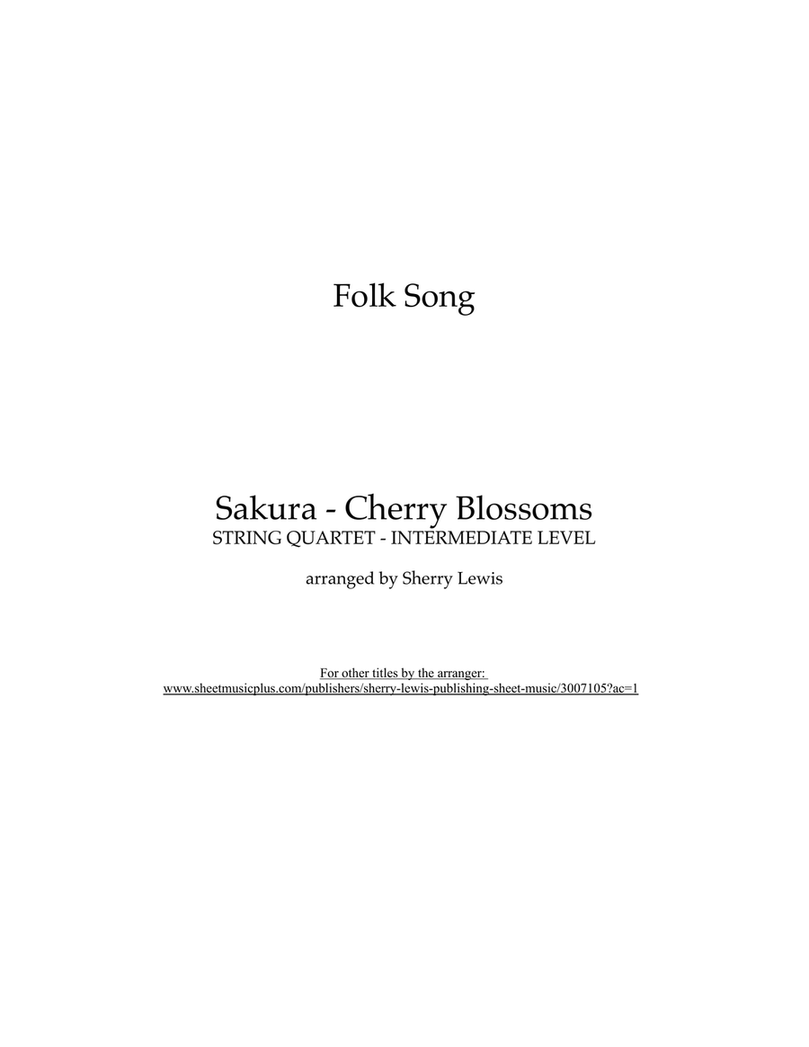 SAKURA - Cherry Blossoms String Quartet scores gallery preview page 2