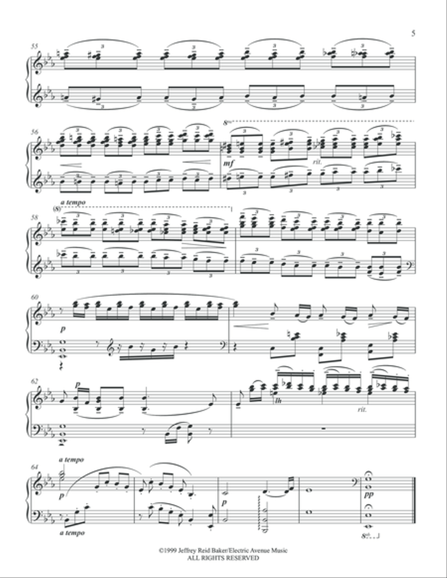 Rachmaninoff/Baker - Sonata for Two Pianos in G Minor: 3rd Movement 2 Pianos, 4-Hands scores gallery preview page 6