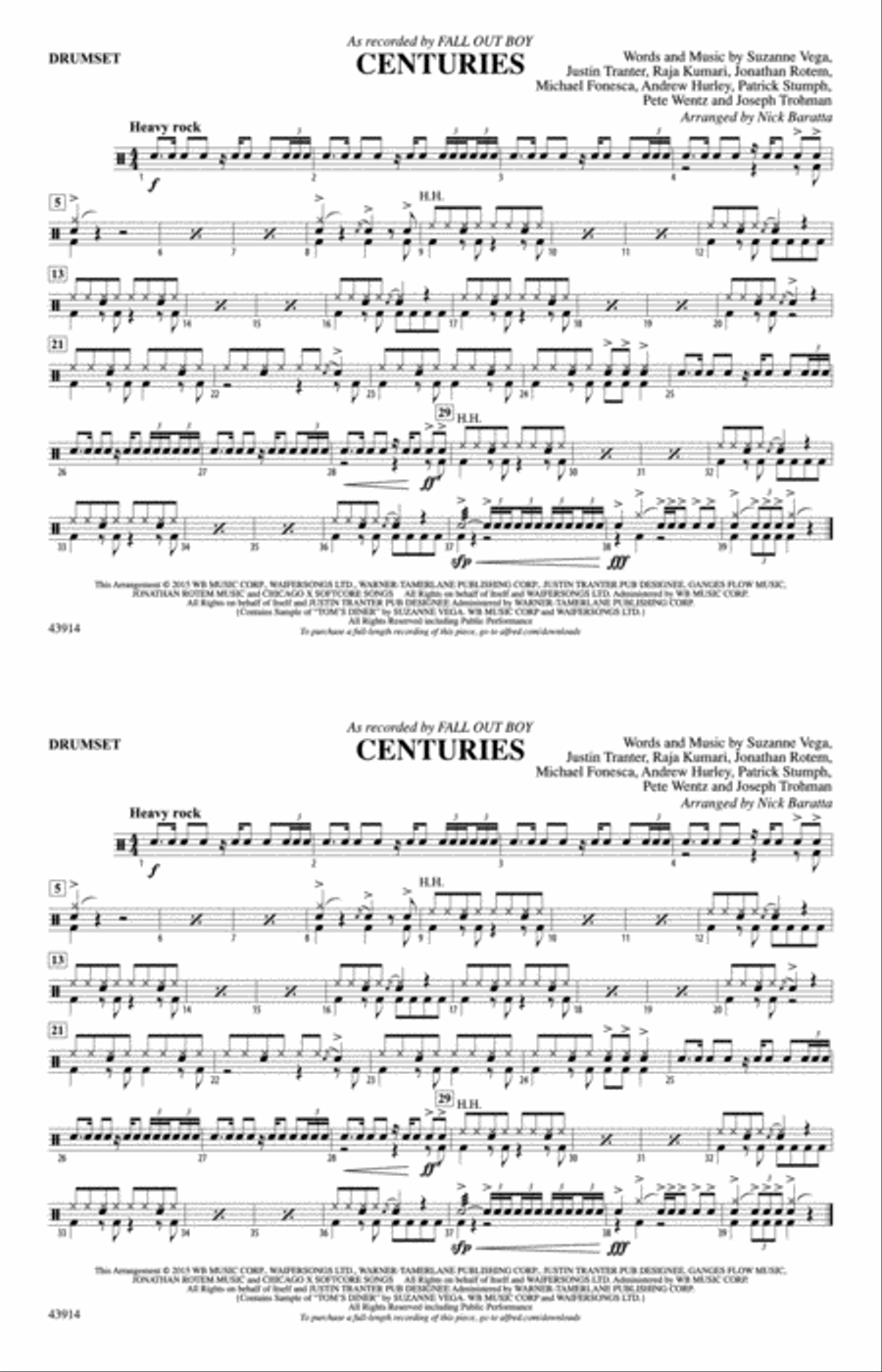 Centuries: Drums Marching Band scores gallery preview page 1