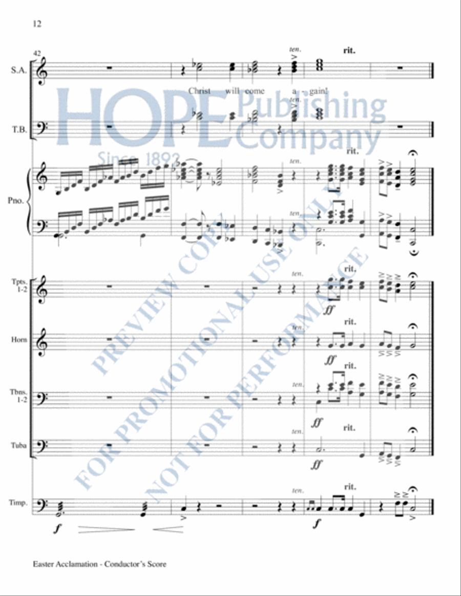 Easter Acclamation Easter Acclamation Choir scores gallery preview page 13