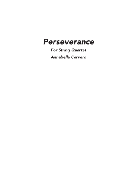 Perseverance; for string quartet image number null