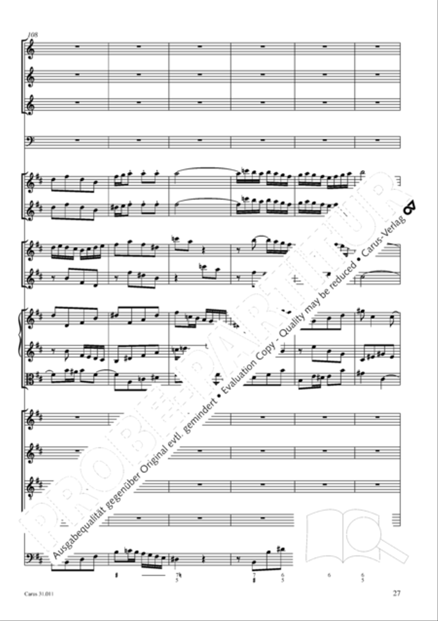 Lobet Gott in seinen Reichen (Himmelfahrtsoratorium) 4-Part scores gallery preview page 28