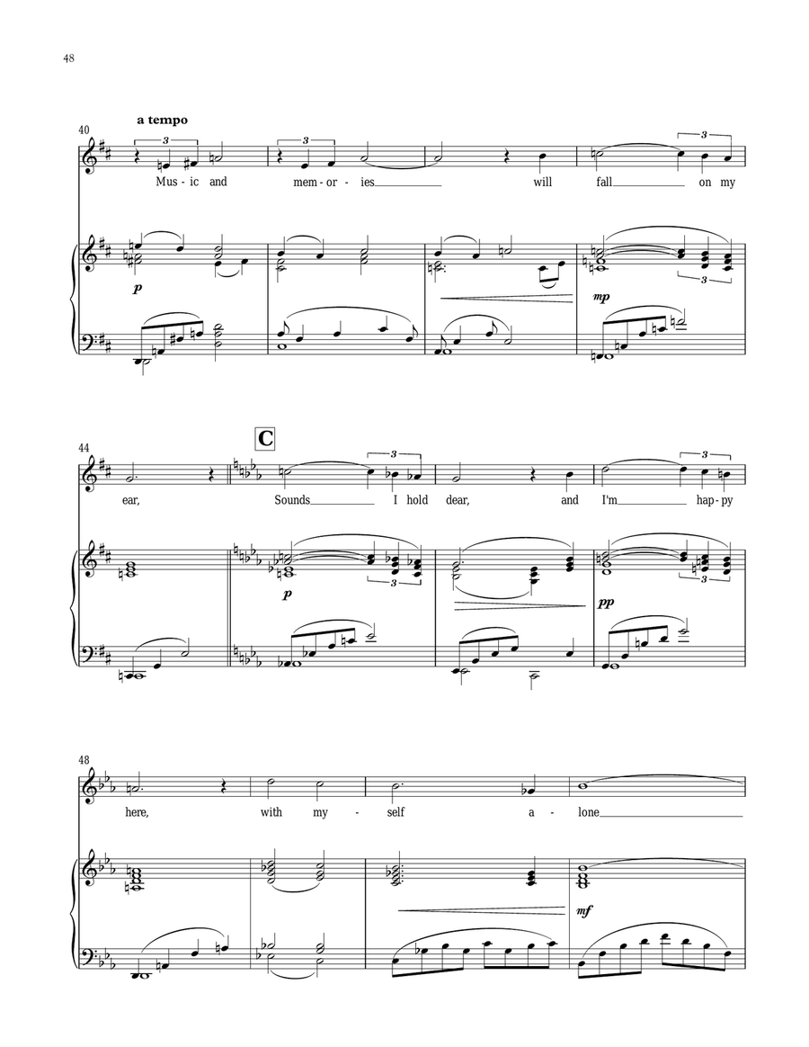 Evening Song Voice scores gallery preview page 4