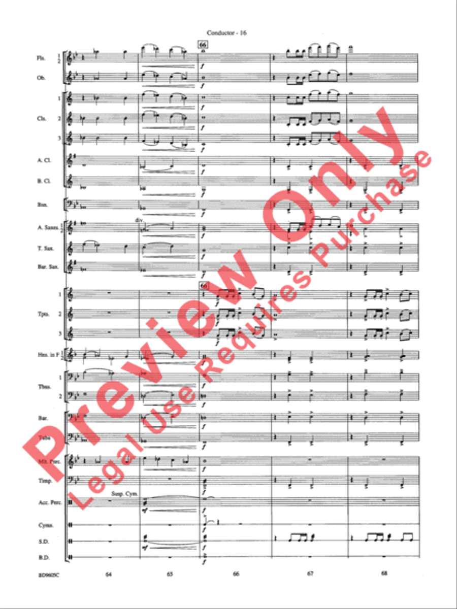 Tower Hill Overture Concert Band scores gallery preview page 19