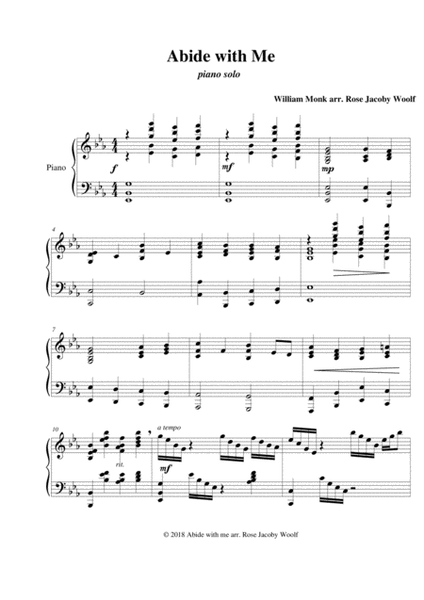 Abide with Me - piano solo image number null