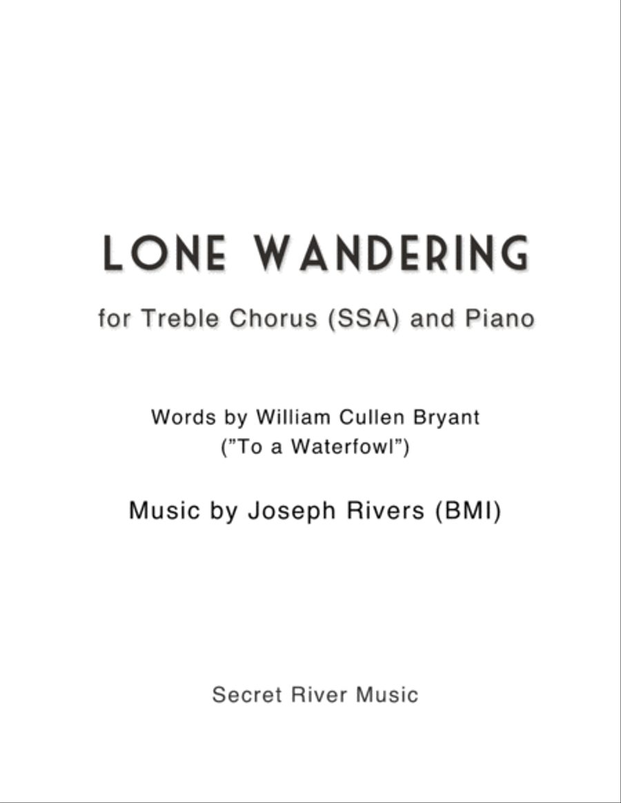Lone Wandering SSA scores gallery preview page 1