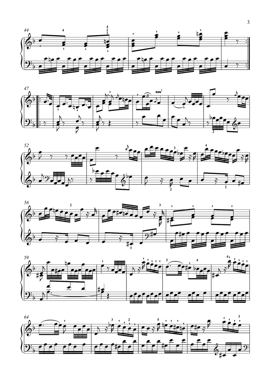 Haydn-Piano Sonata in F major,Hob.XVI.23(Piano solo) Haydn-Piano Sonata in F major,Hob.XVI.23(Piano solo) Small Ensemble scores gallery preview page 4