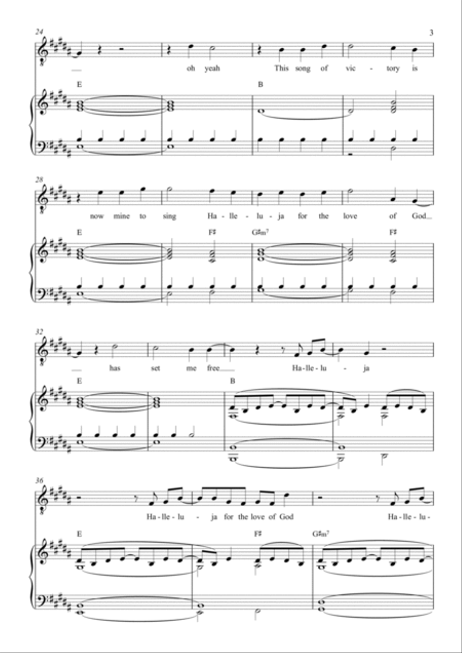 For The Love Of God Piano, Vocal, Guitar scores gallery preview page 3