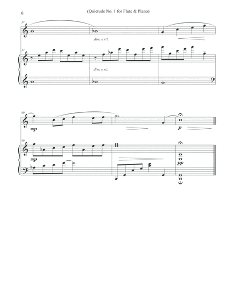 Quietudes, Nos. 1-12 - Flute & Piano Flute Solo scores gallery preview page 6