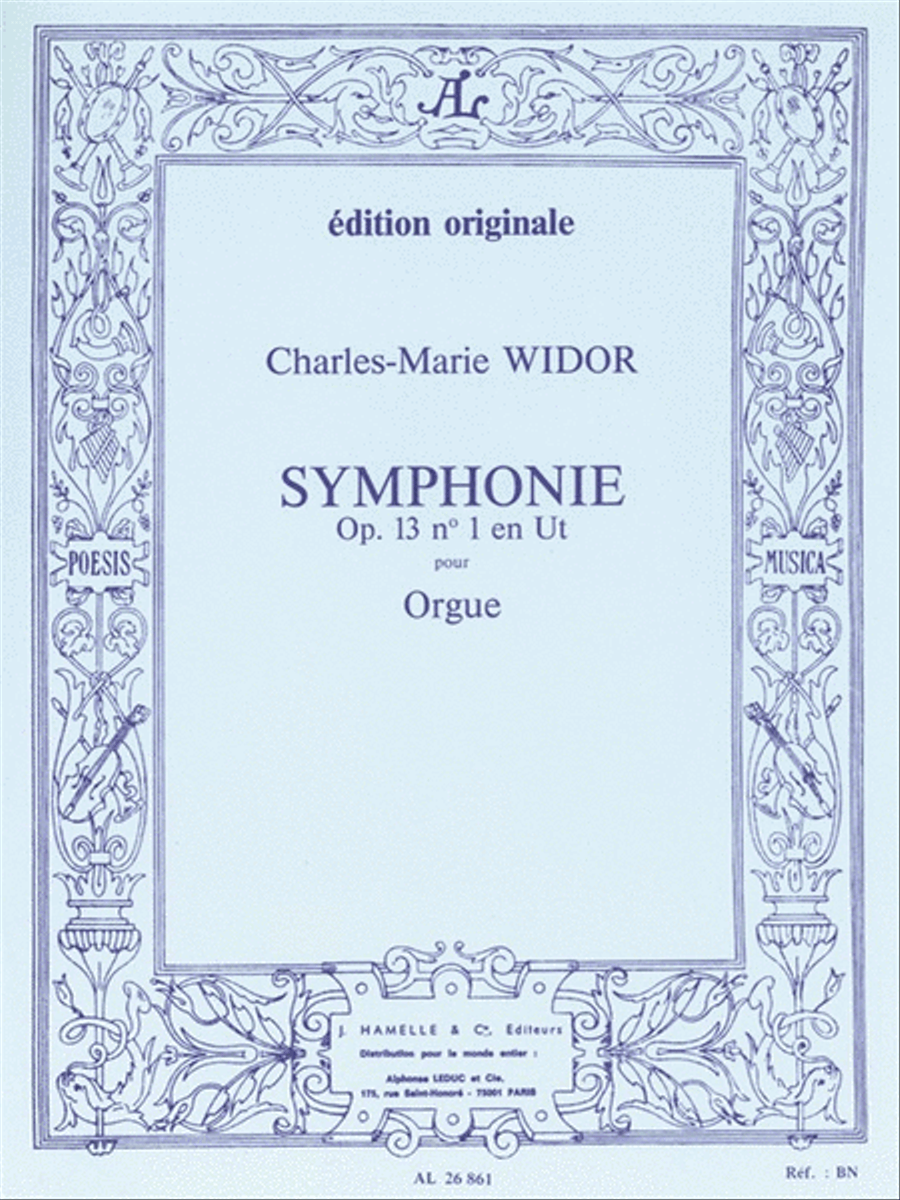 Widor Symphonie No1 Op13 Organ Book Organ scores gallery preview page 1