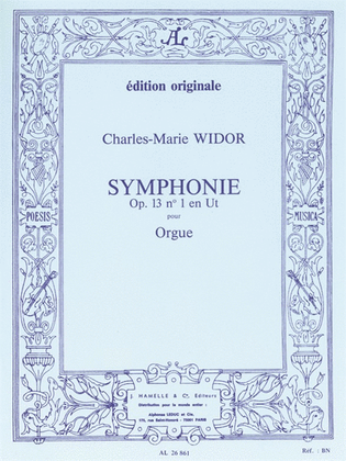 Book cover for Widor Symphonie No1 Op13 Organ Book