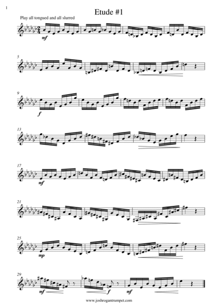 5 Short Flexibility Etudes- For Trumpet