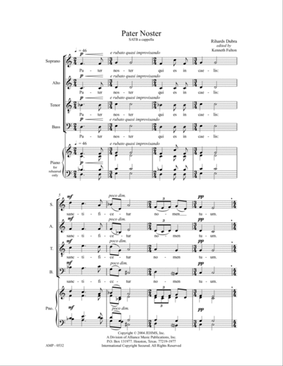 Pater Noster Pater Noster 4-Part scores gallery preview page 4
