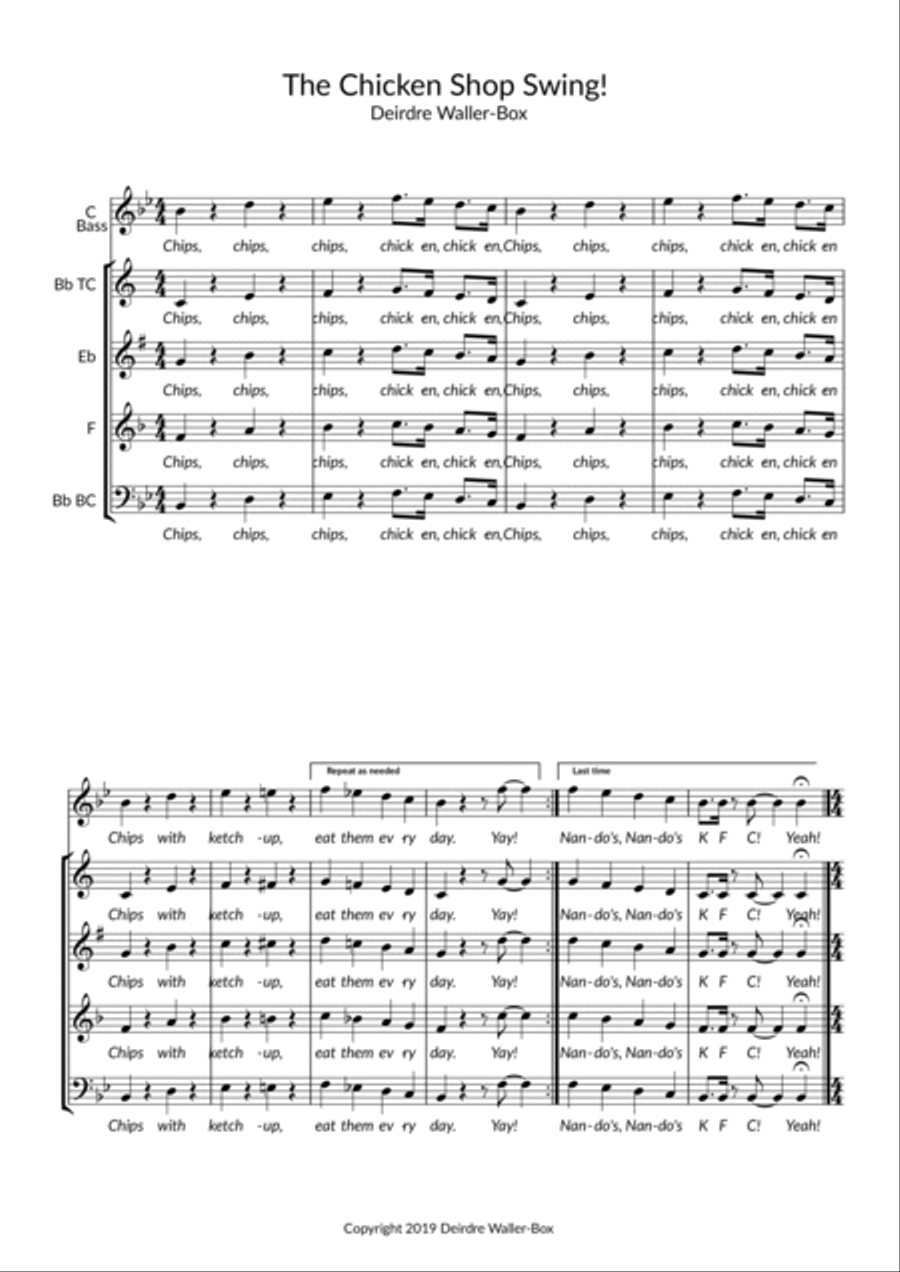 The Chicken Shop Swing! Large Ensemble scores gallery preview page 2