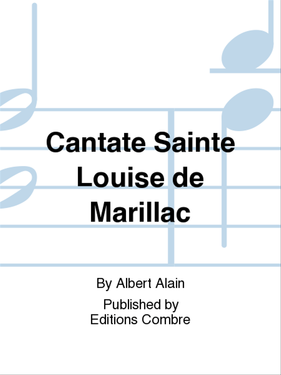 Cantate Sainte Louise de Marillac Voice scores gallery preview page 1