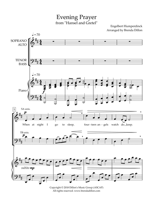 Evening Prayer for SATB Choir and piano accompaniment
