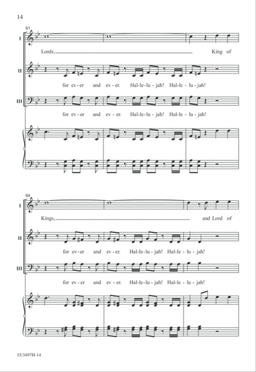 Hallelujah! Hallelujah! 3-Part scores gallery preview page 14
