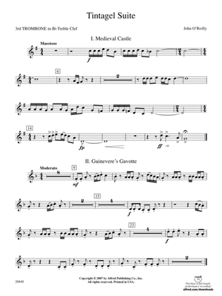 Tintagel Suite: (wp) 3rd B-flat Trombone T.C.
