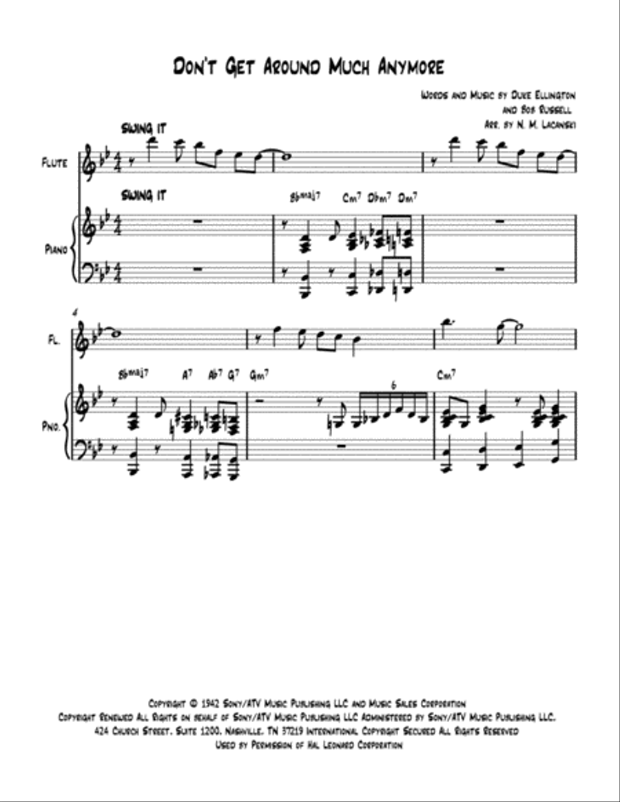 Don't Get Around Much Anymore Don't Get Around Much Anymore Flute Solo scores gallery preview page 2