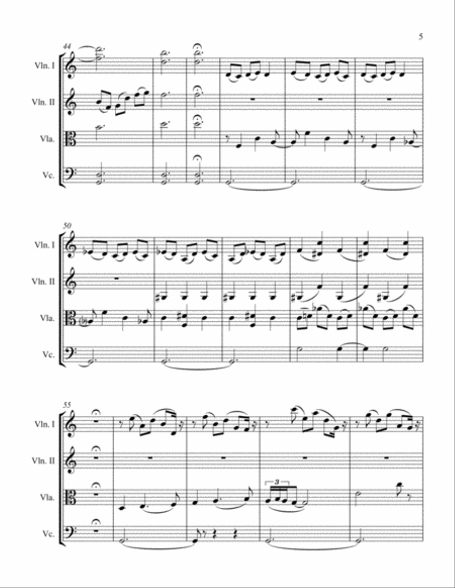 Evocation from Iberia String Quartet scores gallery preview page 5