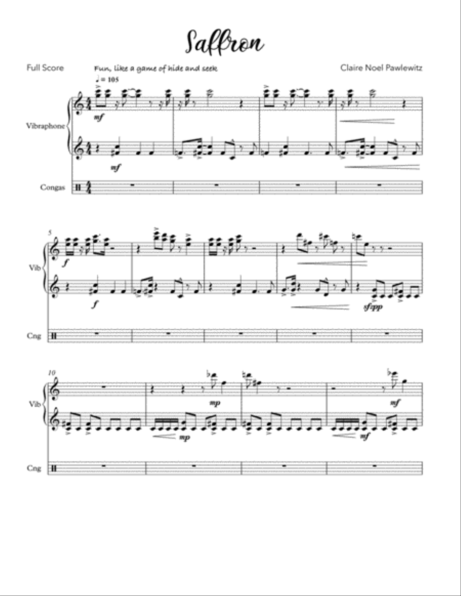 Saffron Percussion scores gallery preview page 5