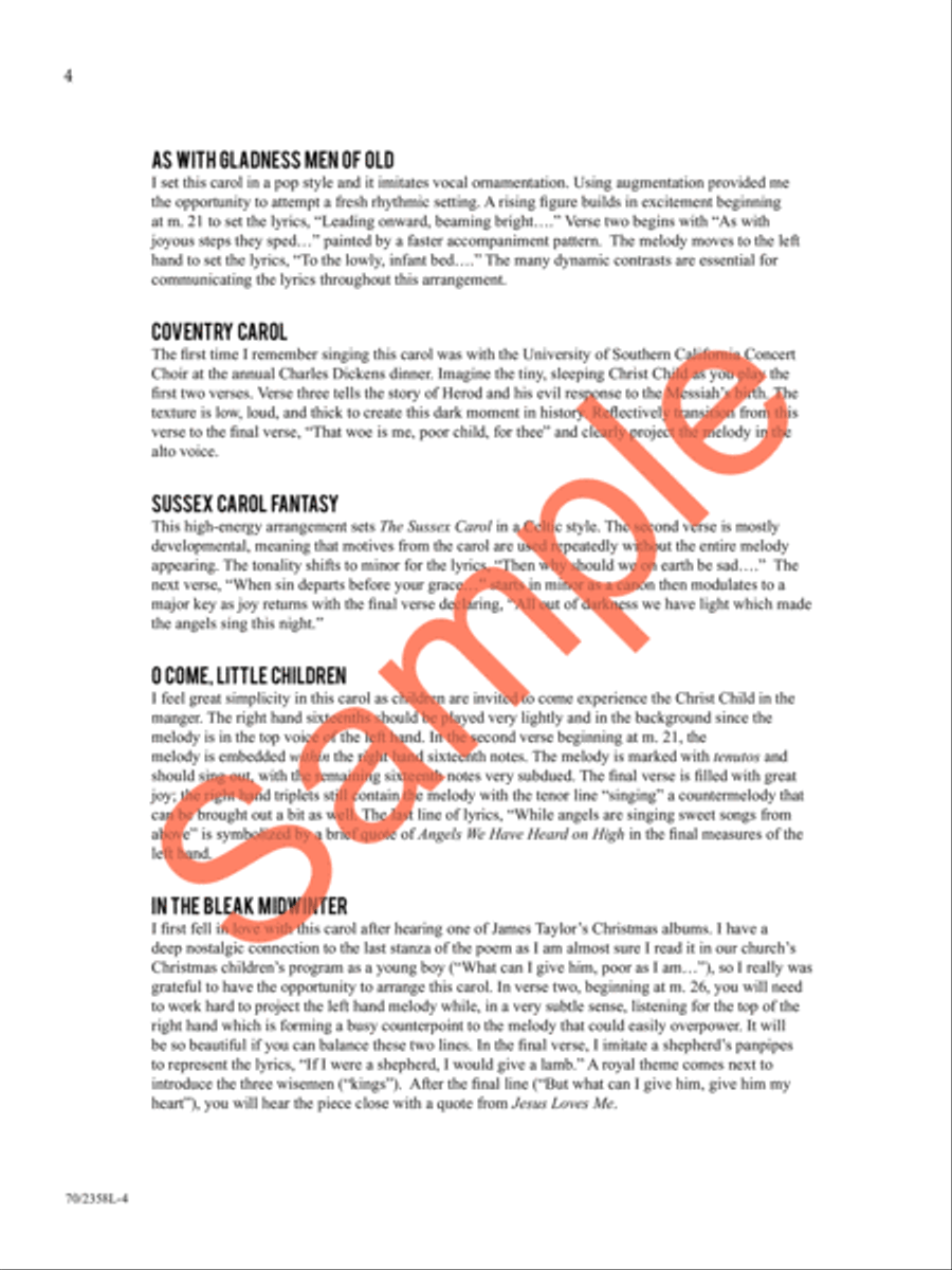 Glory Shone Around Piano Solo scores gallery preview page 5