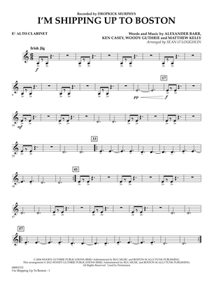 Book cover for I'm Shipping Up To Boston - Eb Alto Clarinet