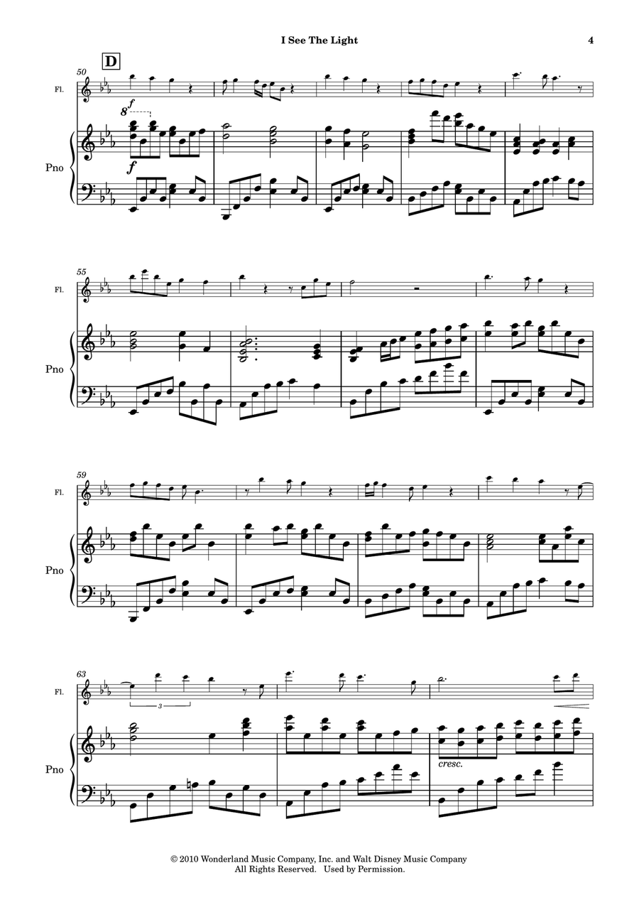 I See The Light Flute Solo scores gallery preview page 5